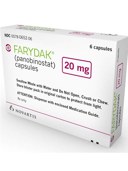 FARYDAK (Panobinostat) 10 mg/15mg/20mg each pack contains 6 capsules